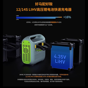 SkyRC เครื่องชาร์จเร็ว60A PC3000H 12-14S แบตเตอรี่ Lipo แบบพกพาสำหรับอุตสาหกรรม - Product Image 3
