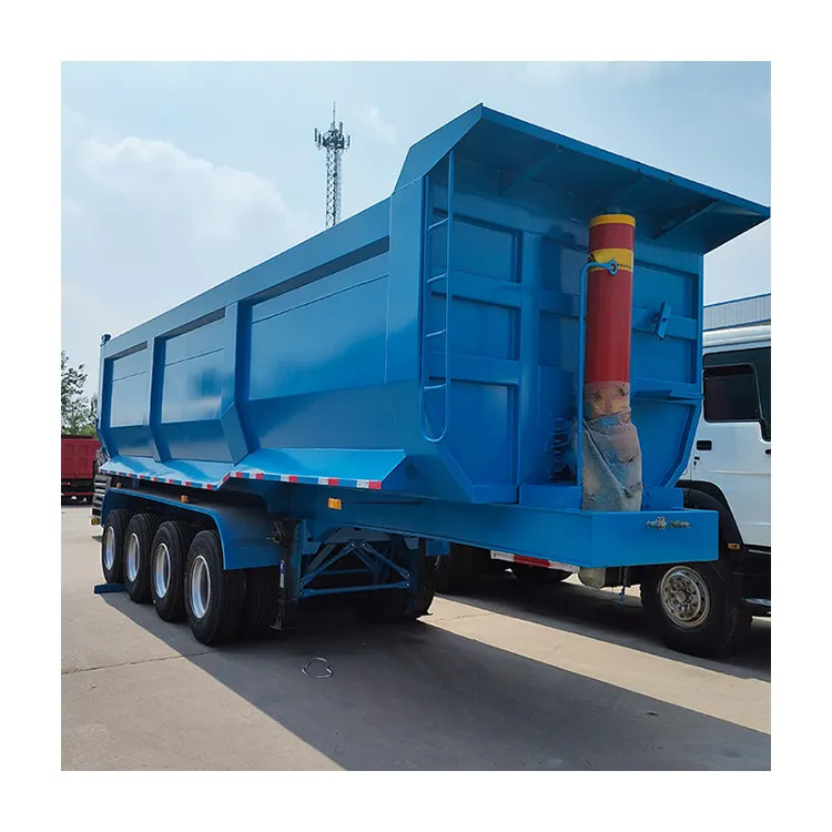 Chinese 60 Cubic Meter Tipper Trailer 50 Tons Dump Semi Truck Trailer To Sale