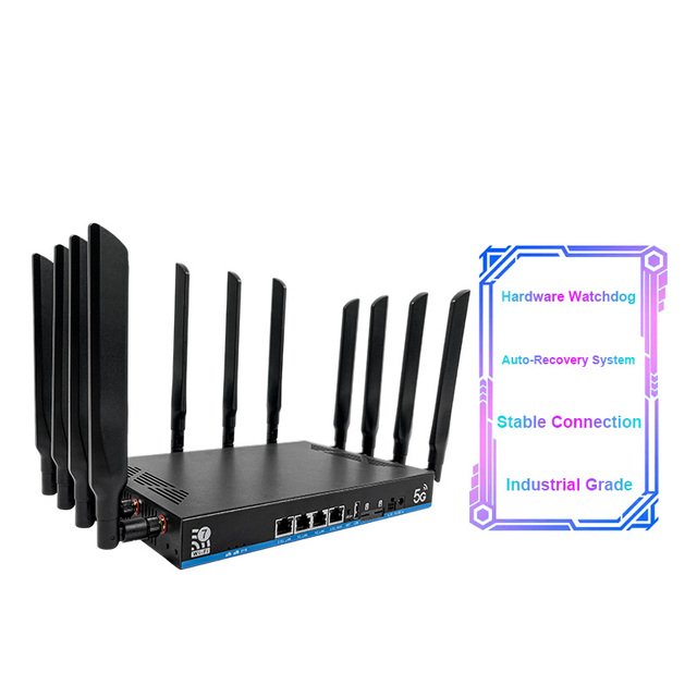 OEM 5G Enterprise WIFI 7 Tri-Band BE19000 Router OpenWrt with Sim Card Slot Wide 4G WIFI Coverage Customized Router