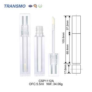 Crystal Lip <b>Gloss</b> Tube Eco Friendly square <b>clear</b> Lipgloss Tubes 5ml Lip <b>Gloss</b> 100 Tubes Empty Unique - Product Image 2