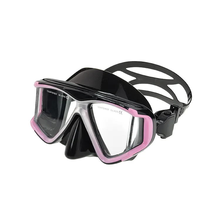 Üretici satıyor ilk sualtı Ultra temizle Anti sis temperli cam Lens yüzme dalış maskesi