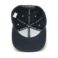 Casquette de baseball trucker à visière plate en sergé de coton à 6 panneaux, brodée en 3D avec logo personnalisé, style streetwear hip-hop pour homme