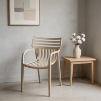 Chaise de salle à manger simple DHF Nordic Outdoor, fauteuil design moderne en plastique, modèle 268-APP