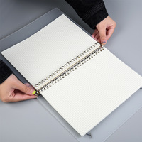 Reliure à anneaux PP détachable B5 A5 A4, carnet rechargeable, couverture transparente personnalisable