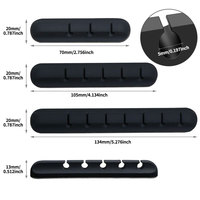 Envío Gratis: Organizador de Cables USB de Silicona Negra y Soporte para Auriculares, Clips de Gestión de Cables para Escritorio