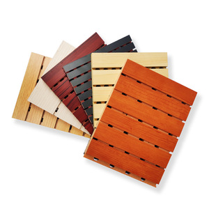 Pannelli acustici a fessura <span class=keywords><strong>fonoisolante</strong></span> in stile moderno con scanalature per studi cinematografici decorativi di assorbimento del suono - Product Image 5