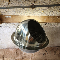 Grille d'aération moderne en acier inoxydable étanche pour système de climatisation extérieur HVAC, idéale pour sous-sol et atelier, installation facile