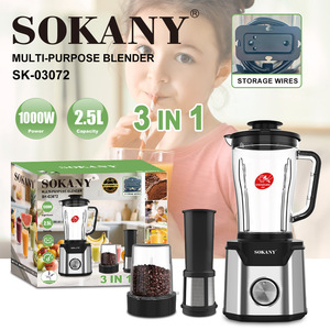 1000W Grande Capacité Commercial Électrique Presse-agrumes Mixeur <span class=keywords><strong>3</strong></span>-en-1 Ménage Cuisine Multifonctionnel pour la Mouture de Fruits Frais - Product Image 3