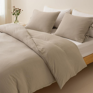 Hiện Đại Sang Trọng Thiết Kế Bộ Đồ Giường Đơn Giản Màu Rắn 3 Mảnh Quilt Cover Set Phụ Nữ Bowknot Tie Phong Cách Nữ Hoàng 3Pcs Giường Duvet Bao Gồm Bộ - Product Image 4