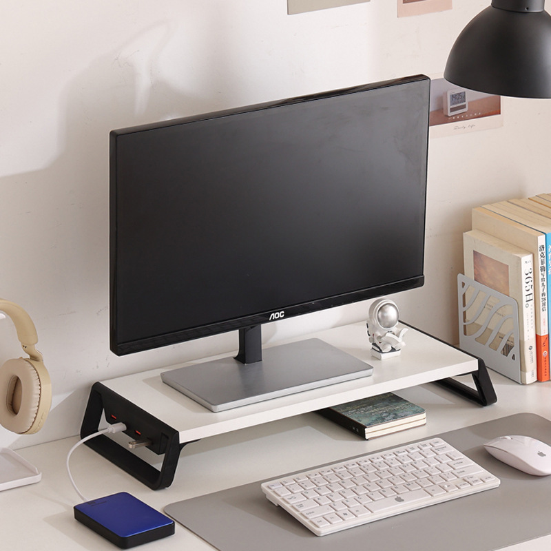 [Slanted Leg USB 2.0 Expansion] White Front, Black Leg