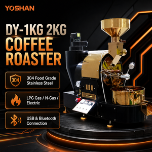 Yoshan Ensemble <span class=keywords><strong>Professionnel</strong></span> Commercial Électrique et à Gaz pour Torréfaction de Grains de Café, Capacités 30kg, 12kg, 10kg, 6kg, 5kg, 1kg, à Vendre - Product Image 1