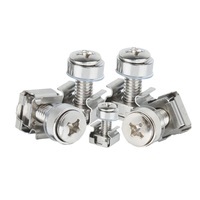 Kit de tornillos y tuercas para montaje en rack OEM, sujetadores de clip para gabinetes de servidor con cabeza plana cruzada M5/M6, chapado y longitud personalizados