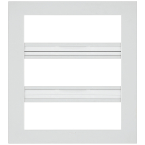 Vimar Classic 21M White Wall <b>Plate</b> 21 In Length For <b>Switches</b> - Product Image 1