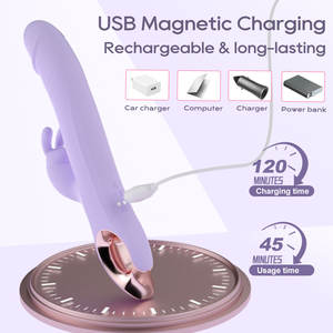 10 Vibration <b>Rabbit</b> Dildo <b>Vibrator</b> 5 Thrusting Mode Stimulator Female Masturbation Toys For Adult - Product Image 6