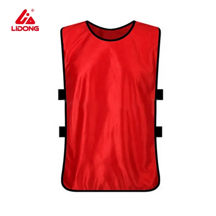 गर्म बिक्री कस्टम टैंक टॉप फुटबॉल बिना आस्तीन का शर्ट प्रशिक्षण सूट लाल फुटबॉल बनियान फुटबॉल के खिलाफ बनियान Bibs बेल्ट लोचदार