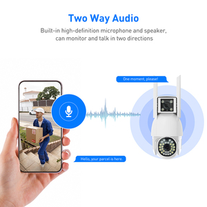 V380 ngoài trời IP65 không dây 1080P Dual-Lens CCTV Camera được xây dựng trong mic <span class=keywords><strong>Lan</strong></span> 1MP + 1MP giám sát từ xa RV4-WIFI V380 có tính năng CMOS - Product Image 2