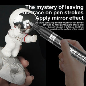 3 Spidol Cat Reflektif Berlapis Krom Warna-warni DIY Spidol Permanen Emas Perak untuk Retouching dan Melukis Model - Product Image 6