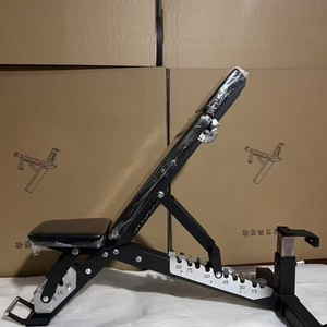 <span class=keywords><strong>Banc</strong></span> de musculation commercial 3-en-1 avec appui-tête, dossier et siège réglables, et roues mobiles pour entraînement de fitness en salle de sport - Product Image 4