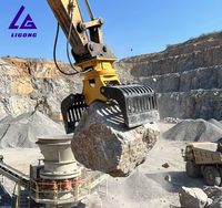 Pinces de tri hydrauliques pour excavatrices de 15 à 20 tonnes, idéales pour la manipulation de roches, de béton, de débris et de déchets de construction mixtes.