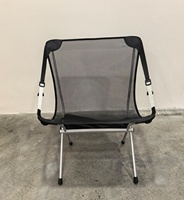 Chaise lune pliante d'extérieur avec dossier réglable, en alliage 7075, 930g, accoudoirs Hypalon, capacité 120KG, portable pour camping et randonnée