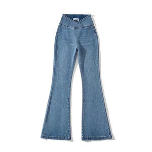 Jean skinny élastique à taille haute pour femmes américaines pour Streetwear Lifting Hanches Show Slimming Leg Length Casual Solid - Product Image 3