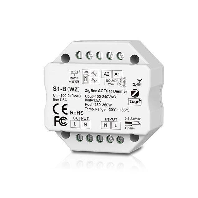 SKYDANCE S1-B(WZ) 1.5A Tuya ZigBee RF2.4Ghz Wireless LED AC Triac Controller