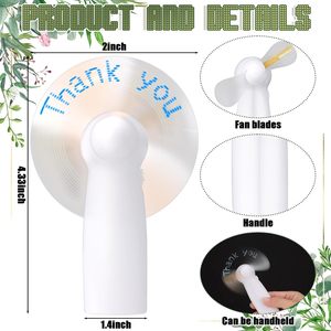 Ventilador Publicitario con Mensaje Personalizado, Mini Ventilador con Luz LED Portátil, Ventilador de Batería con Mensaje Personalizado para Regalo - Product Image 2