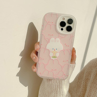 Coque de protection tendance en TPU+PC avec impression florale pour iPhone 17 16 15 14 13 Pro Max