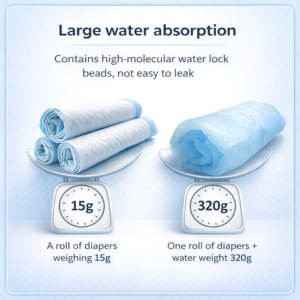 แผ่นรองซับสำหรับผู้ใหญ่แบบใช้แล้วทิ้ง สำหรับภาวะกลั้นปัสสาวะไม่อยู่ ซึมซับมาก กันน้ำ ใช้ในทางการแพทย์และพยาบาล ขนาด 60x90 ซม. รับทำโลโก้ตามสั่ง - Product Image 5