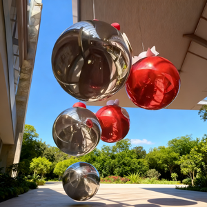 Grandes Bolas de Espejo Inflables Brillantes, Reutilizables, de PVC, para Decoración de Grandes Eventos, Fiestas, Escenarios y Bodas - Product Image 1