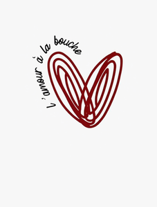 T-shirt da donna L'amour La Bouche con stampa cuore rosso, casual, a maniche corte, girocollo, 100% cotone, vestibilità comoda, per primavera/estate - Product Image 1