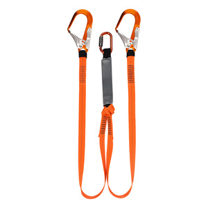 HT-512YL Kualitas Tinggi Tahan Jatuh Tali Pengaman Penyerap Energi Lanyard dengan Kait Tunggal - Product Image 4