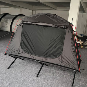 Tenda per persona singola con doppio strato pieghevole in acciaio letto da campeggio da <span class=keywords><strong>terra</strong></span> in tessuto di poliestere - Product Image 2