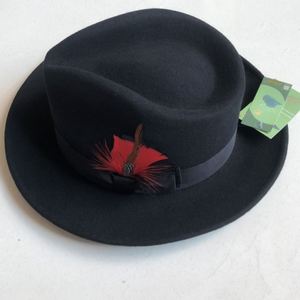 Sombreros Fedora Blancos de Fieltro de Lana Australiana de Ala Ancha H628B, Sombrero Fedora de Fieltro de Lana para Adultos, Sombreros Fedora de Lana para Caballero - Product Image 3