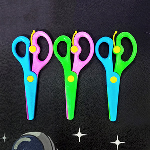 Nahe Student Safety Craft Scissors Colorful Plastic Anti-Pinch For Kids Art Diy Home Use - Product Image 1