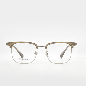 Montures de lunettes rétro demi-cerclées 98331 pour hommes, en TR90, largeur de monture moyenne, pont nasal standard, verres en polycarbonate, origine Danyang - Product Image 1