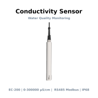 Capteur de conductivité en ligne EC-200 0-300000uS/cm RS485 Modbus IP68 pour la surveillance des eaux de surface, des eaux usées industrielles et de l'aquaculture