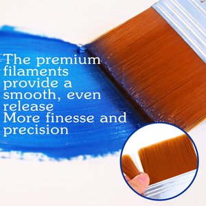 Pinceaux plats larges Pinceaux de peinture doux Pinceaux d'artisanat de tailles assorties Pinceaux en nylon pour toile à l'huile Aquarelle <span class=keywords><strong>Gesso</strong></span> - Product Image 3