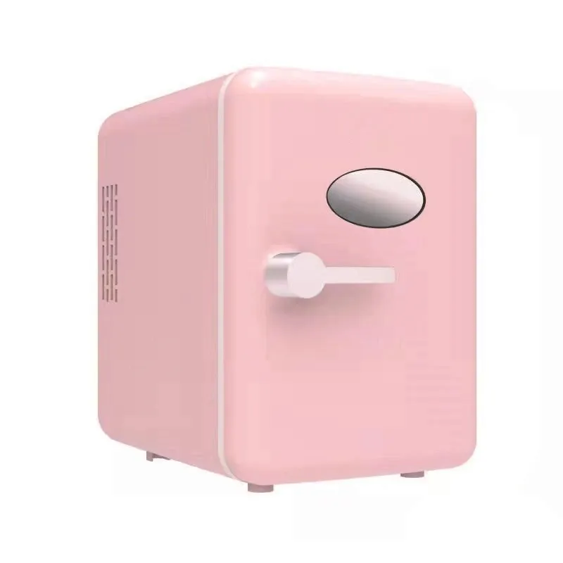 Mini frigo 4 L/6 Can frigorifero per la cura della pelle, AC 120V DC 12V auto portatile piccolo frigorifero e scaldavivande