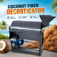 Machine automatique électrique de défibrage des fibres de noix de coco, broyeur d'extraction de la fibre de coco pour le traitement industriel des coques de noix de coco