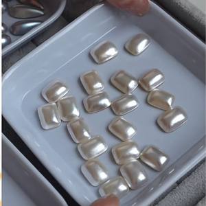 Perlas Cuadradas de Mármol Cultivado Wenchi AAA, 10x14mm, Textura de Seda, Blancas, 20 Piezas - Product Image 5