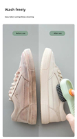 Brosse de nettoyage de chaussures professionnelle multifonctionnelle avec distributeur de liquide, à poils doux, outil magique de nettoyage domestique, non dommageable pour les chaussures