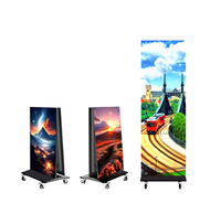 Écran LED pliable 640x1920mm P2.0 320x960 pixels, pliable à 180 degrés, demi-taille pour les magasins en chaîne et les salles d'exposition
