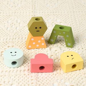 บล็อกตัวต่อไม้ปริศนาสำหรับเด็กปฐมวัยจัดเรียงรูปทรงเรขาคณิตบล็อกตัวต่อเพื่อการศึกษาของเล่นเพื่อการศึกษาที่มีสีสันทุกวัย - Product Image 3