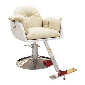 Poltrona da Barbiere in Pelle Commerciale con Funzioni di Rotazione e Sollevamento per Servizi di Permanente/Tintura - Product Image 5