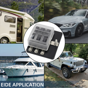 Boîte à fusibles marine avec indicateur LED, bloc de fusibles à lame automobile 6 circuits avec couvercle étanche pour VR, moto, bateau, véhicule - Product Image 6