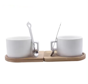 Bán buôn trống thăng hoa cà phê Mug <span class=keywords><strong>Set</strong></span> với muỗng và tre Coaster - Product Image 4