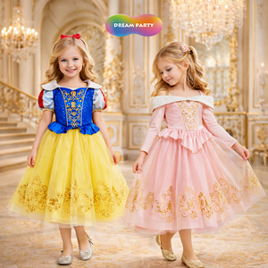Vestido de Princesa Aurora, Liquidación de Stock, Calidad Premium, Transpirable, con Lentejuelas y Encaje, Hombros Descubiertos - Product Image 4