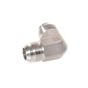 Raccord coudé à 90 degrés en acier inoxydable, fileté SAE J514, connecteur hydraulique en acier 316 - Product Image 1