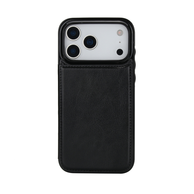 Crazy Horse Pattern PU Leather Wallet Phone Case with Card Slots Magnetic Buckle Shockproof Protective Cover for iPhone17 18 Pro